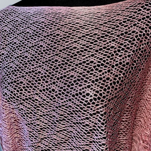 Pink Thin  Shawl Poncho Summer One Size Fits All - Picture 4 of 6